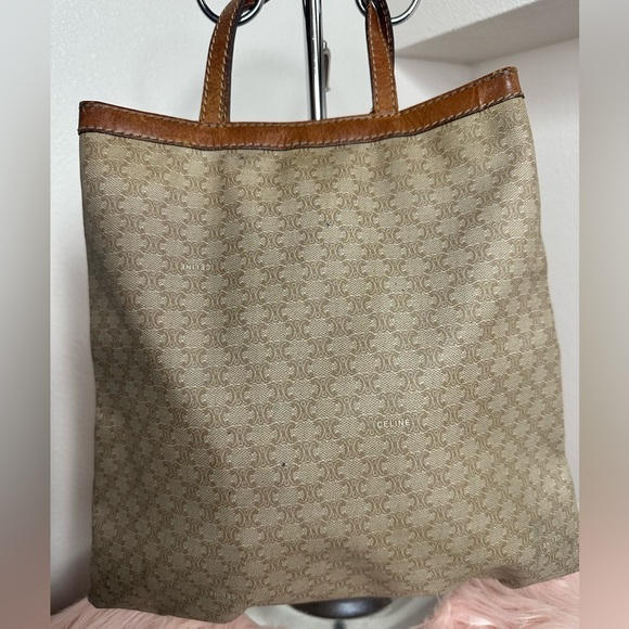 Celine Cream Mono Tote Handbag 12in x 11in x 5in - Picture 5 of 13